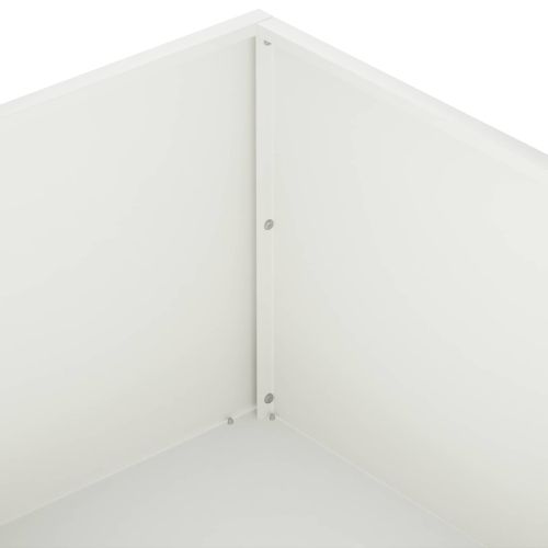 Градинска саксия 2 бр. Бяло 60 x 60 x 20 см