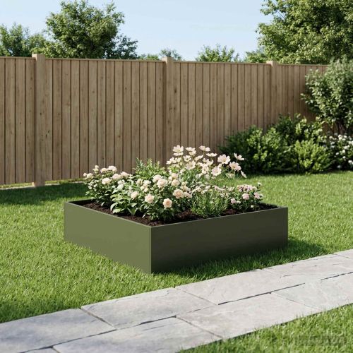Градинска саксия Маслиненозелено 80 x 80 x 30 cm