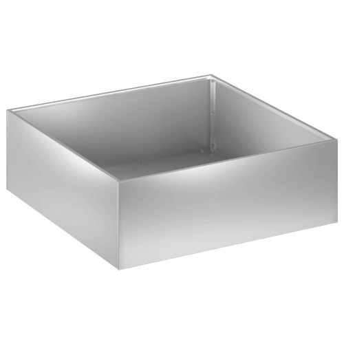 Градинска саксия Сребристо 60 x 60 x 20 см Поцинкована стомана