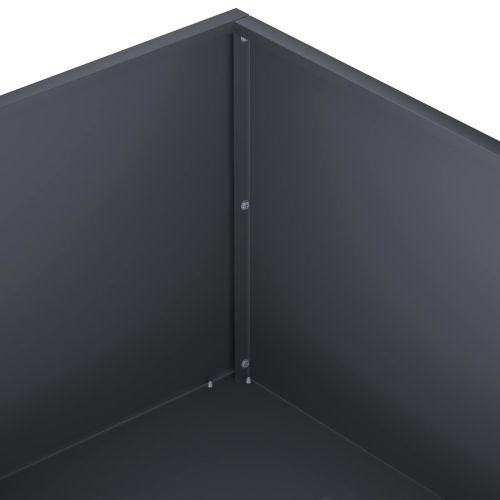 Градинска саксия 2 бр. Антрацит 60 x 60 x 20 см
