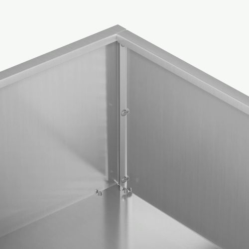 Градинска саксия Сребристо 80 x 80 x 20 cm Поцинкована стомана