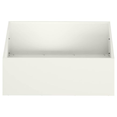 Градинска саксия Бяло 40 x 40 x 20 cm Студено валцована стомана