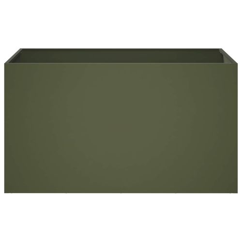 Градинска саксия Маслиненозелено 100 x 50 x 50 cm