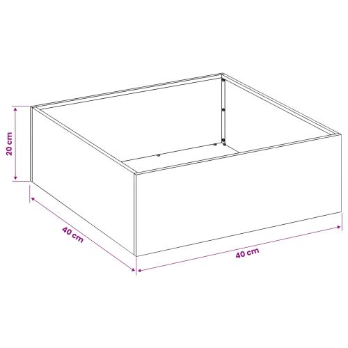 Градинска саксия Антрацит 40 x 40 x 20 cm
