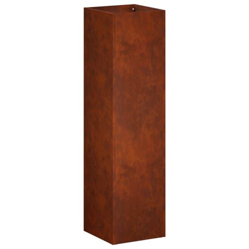 Градинска саксия Ръждясало 20 x 20 x 75 см Кортенова стомана