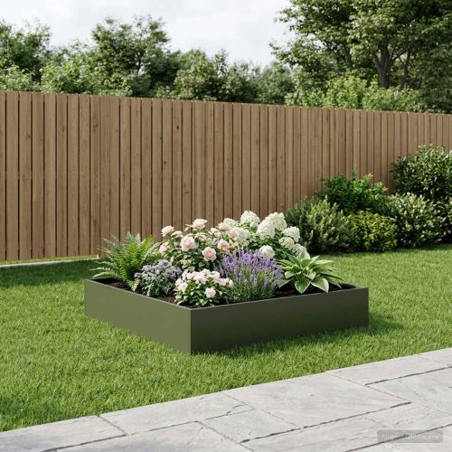 Градинска саксия Маслиненозелено 80 x 80 x 20 cm