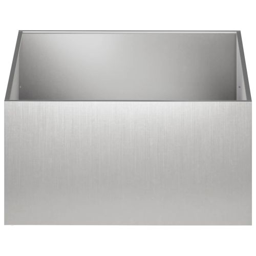 Градинска саксия Сребристо 100 x 100 x 40 cm Неръждаема стомана