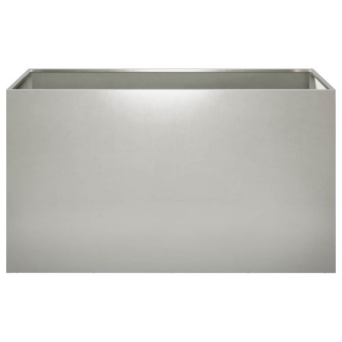 Градинска саксия Сребристо 80 x 50 x 50 см Неръждаема стомана