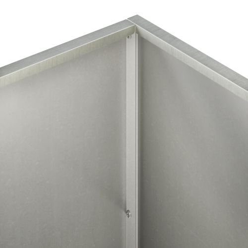 Градинска саксия Сребристо 80 x 50 x 50 см Неръждаема стомана
