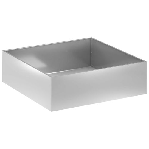 Градинска саксия Сребристо 80 x 80 x 30 cm Поцинкована стомана