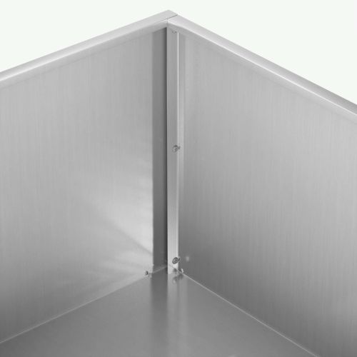 Градинска саксия Сребристо 80 x 80 x 30 cm Поцинкована стомана