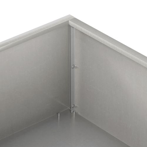 Градинска саксия Сребристо 80 x 80 x 20 cm Неръждаема стомана