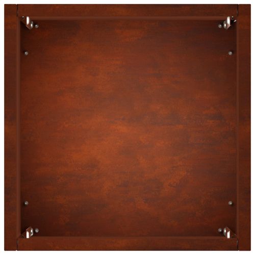 Градинска саксия 2 бр. Ръждясало 20 x 20 x 50 см