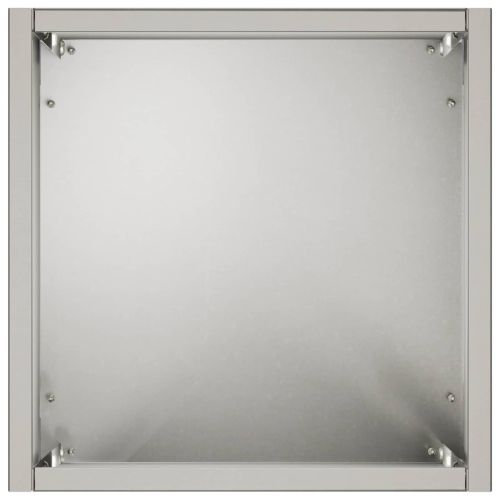 Градинска саксия 2 бр. Сребристо 20 x 20 x 40 см