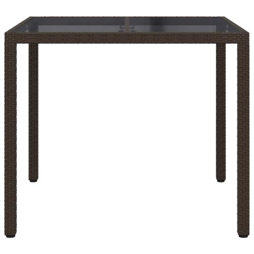Градинска маса Кафяво 90 x 90 x 75 cm полиратан