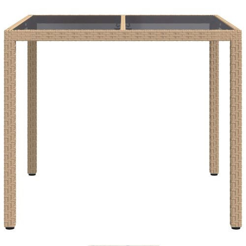 Градинска маса Бежово 90 x 90 x 75 cm полиратан