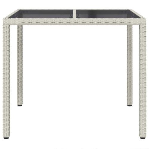 Градинска маса Бяло 90 x 90 x 75 cm полиратан