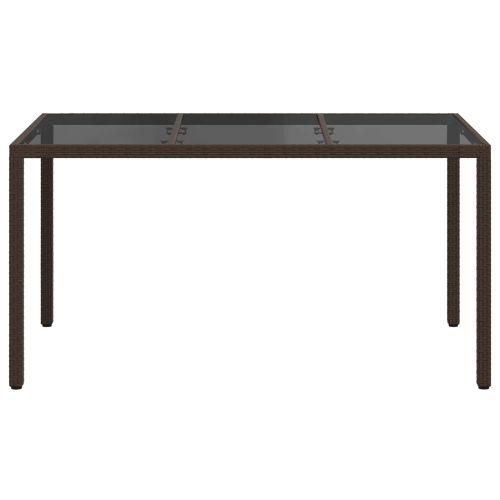Градинска маса Кафяво 150 x 90 x 75 cm полиратан