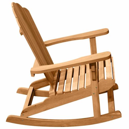 Люлеещ се стол Adirondack 2 бр. Кафяво Масивна тикова дървесина