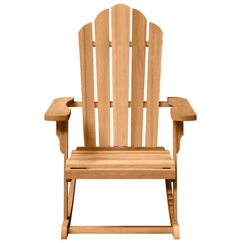 Люлеещ се стол Adirondack 2 бр. Кафяво Масивна тикова дървесина