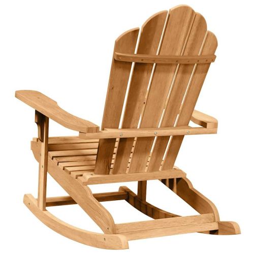 Люлеещ се стол Adirondack 2 бр. Кафяво Масивна тикова дървесина