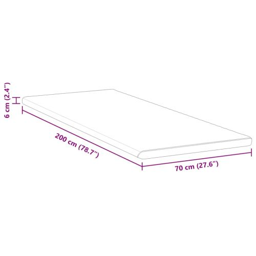 Топер за матрак Бяло и зелено 70 x 200 cm Жакардова тъкан