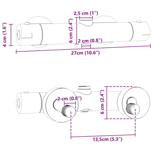Термостатичен душ миксер Неръждаема стомана 201 27 x 8 x 6 см