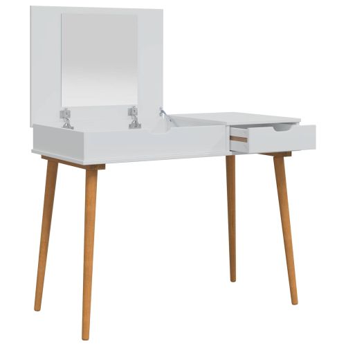 vidaxl Тоалетка FAUSKE Бяло 100 x 50 x 78 см