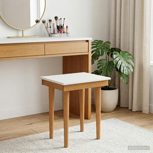 vidaxl Стол за грим FAUSKE Бяло 40 x 33 x 45 см