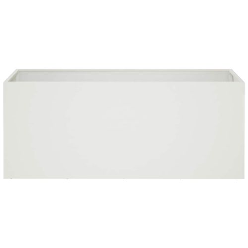 Градинска саксия Бяло 80 x 40 x 40 cm Студено валцована стомана