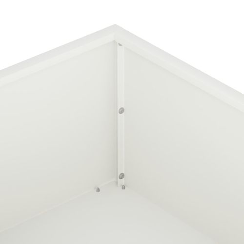 Градинска саксия Бяло 80 x 80 x 20 cm Студено валцована стомана