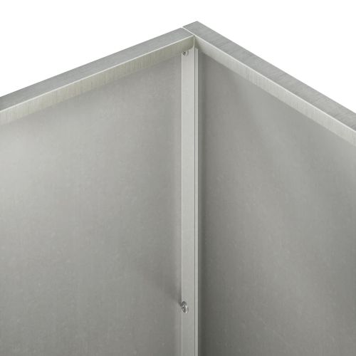 Градинска саксия Сребристо 50 x 50 x 75 cm Неръждаема стомана