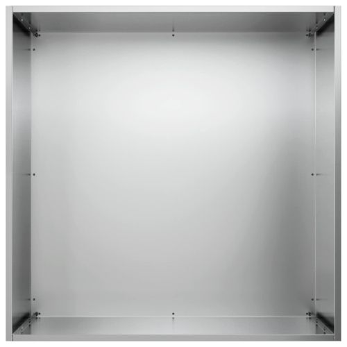 Градинска саксия 2 бр. Сребристо 50 x 50 x 75 cm