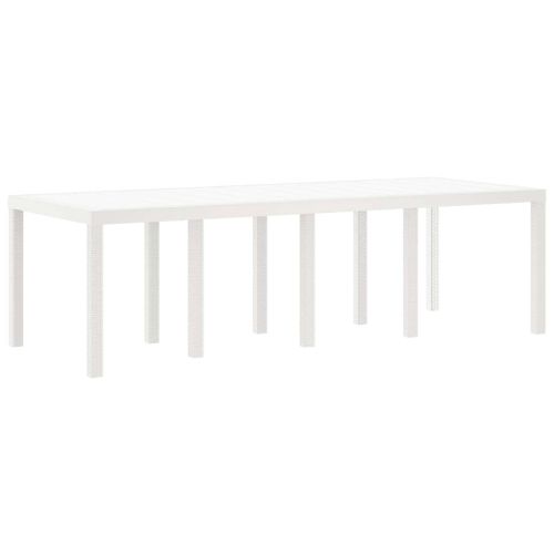 Градинска маса Бяло 250 x 100 x 73 см полиратан