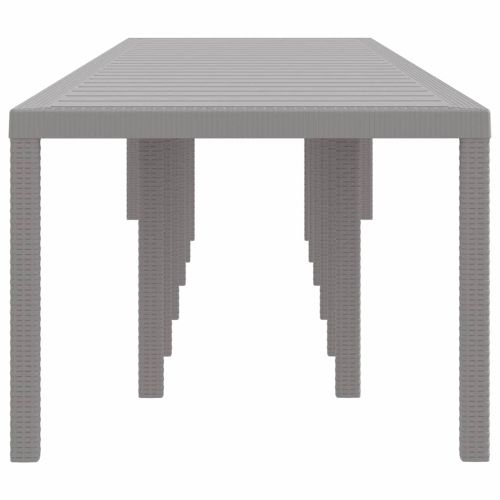 Градинска маса Светлосиво 400 x 100 x 73 см полиратан