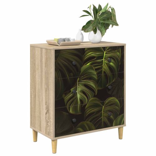 Плика ELBURG Принт от палмови листа 66 x 36,5 x 75 см Сонома