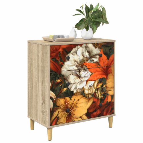 Плика GENNEP Лили печат 66 x 36,5 x 75 см Инженерна дървесина