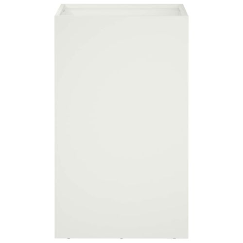 Градинска саксия Бяло 30 x 30 x 50 cm Студено валцована стомана