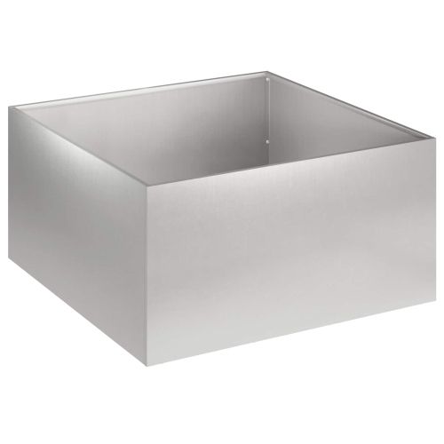 Градинска саксия Сребристо 60 x 60 x 30 cm Неръждаема стомана