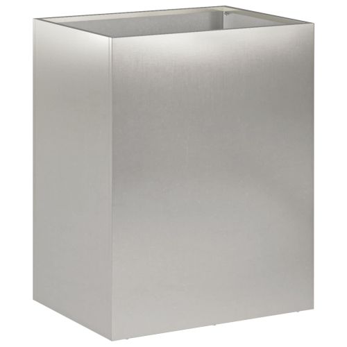 Градинска саксия Сребристо 40 x 30 x 40 см Неръждаема стомана