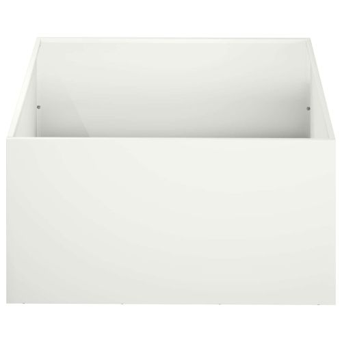 Градинска саксия Бяло 60 x 60 x 30 cm Студено валцована стомана