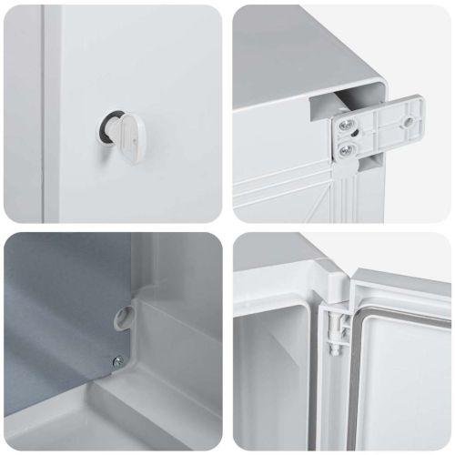 Контролен шкаф Сив 37 x 16,5 x 40 см ABS пластмаса