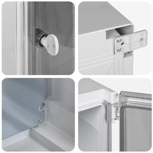 Контролен шкаф Сив 37 x 19,5 x 40 см ABS пластмаса