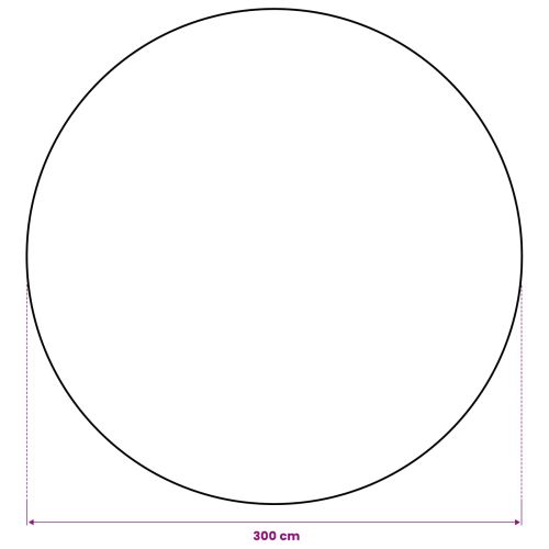 Маса от юта Натурално Ø 300 cm 100% Юта Тоса