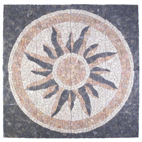 Плочки Мозаика Слънчев Мотив Многоцветен 120 x 120 cm Мрамор