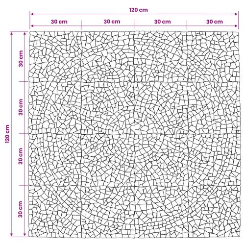 Плочки Мозаика Слънчев Мотив Многоцветен 120 x 120 cm Мрамор