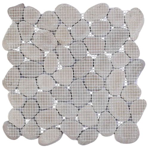 Плочки от камъчета Таупе 30 x 30 cm Речни камъчета