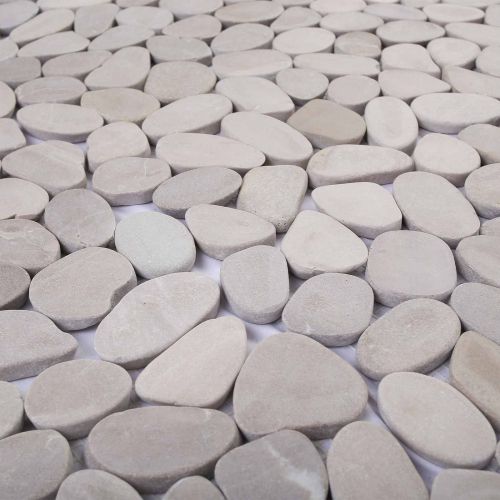 Плочки от камъчета Таупе 30 x 30 cm Речни камъчета