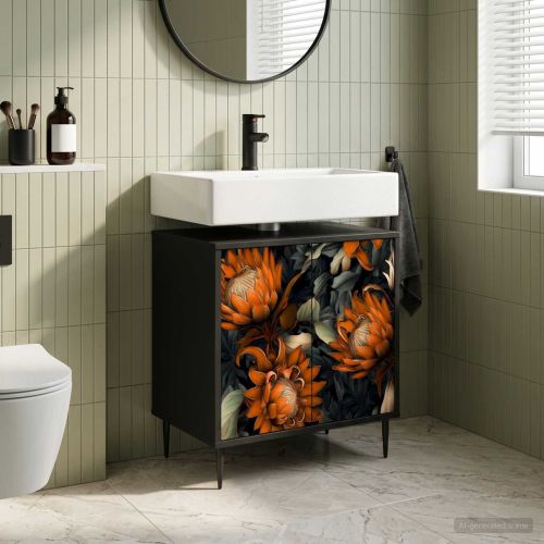 Шкаф за баня LOCHEM Черен дъб 60 x 40 x 61 см