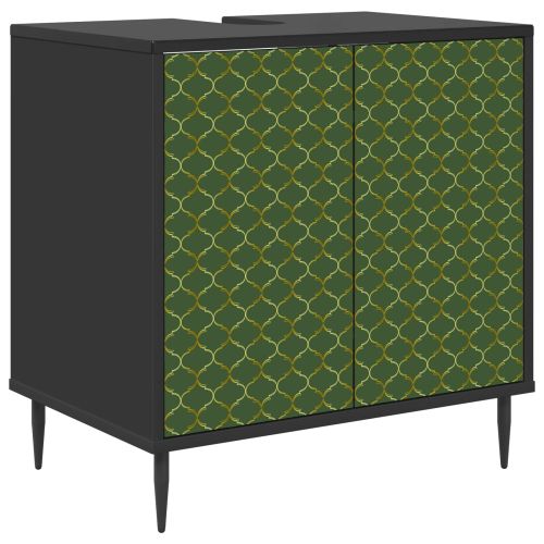 Шкаф за баня GELEEN Черен дъб 60 x 40 x 61 см